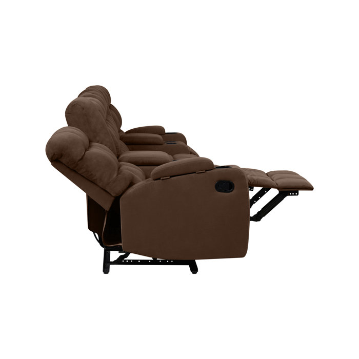 Lark Manor Kropf Upholstered Home Theater Seating with Cup Holder
